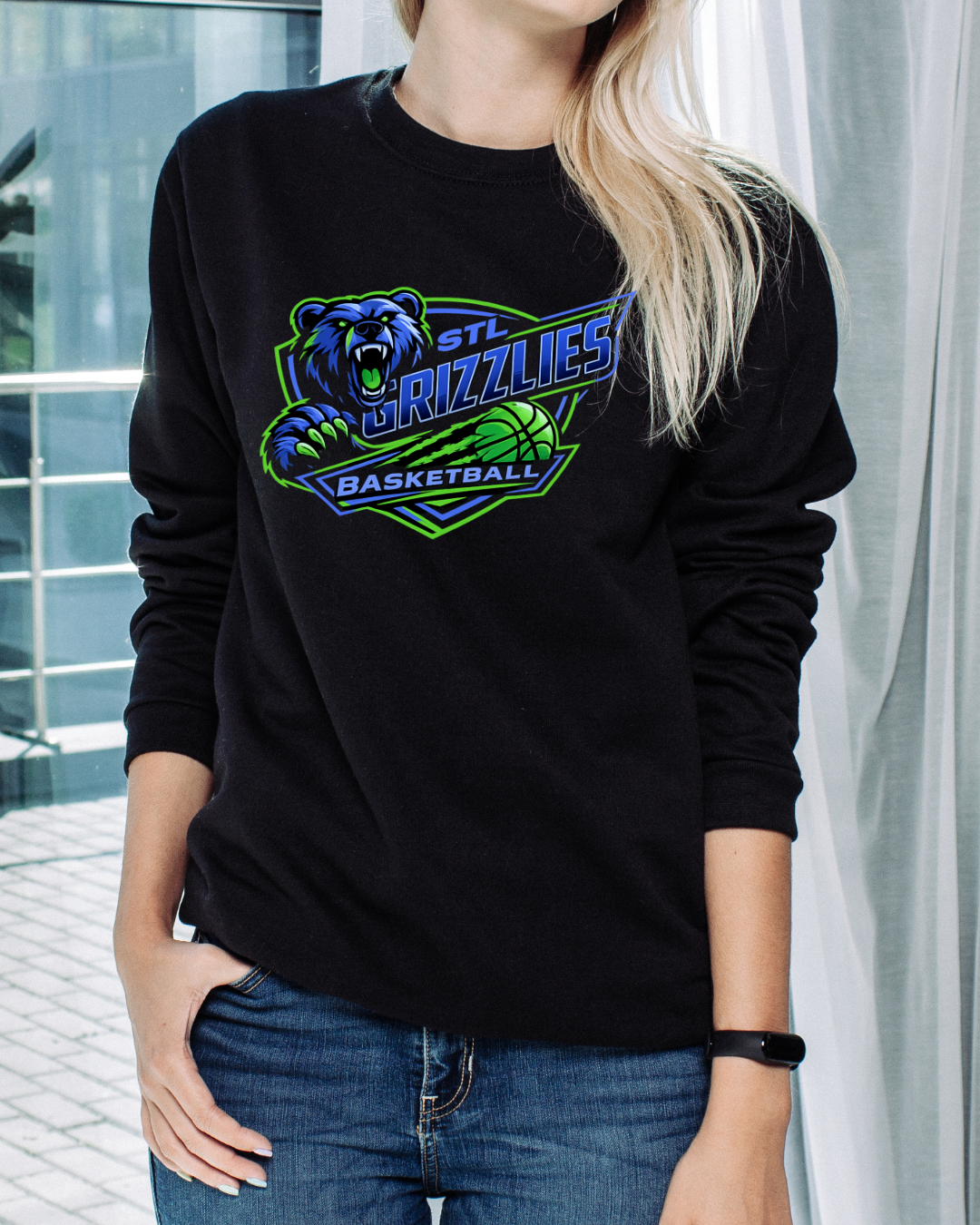 STL Grizzlies Logo Crewneck