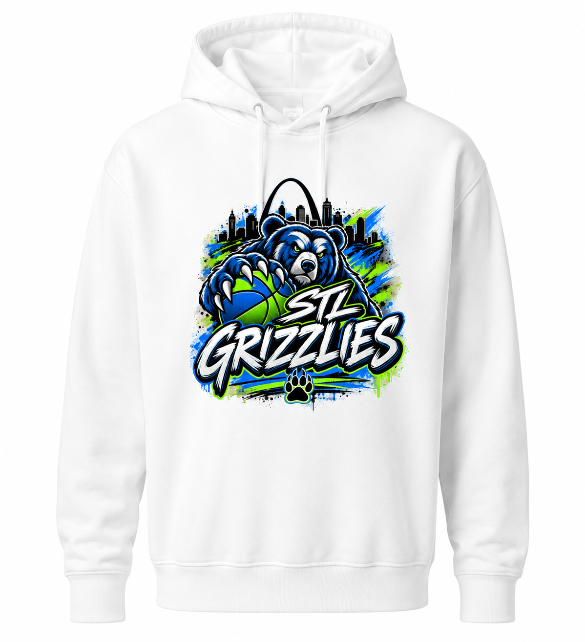 STL Grizzlies Skyline Claw Hoodie