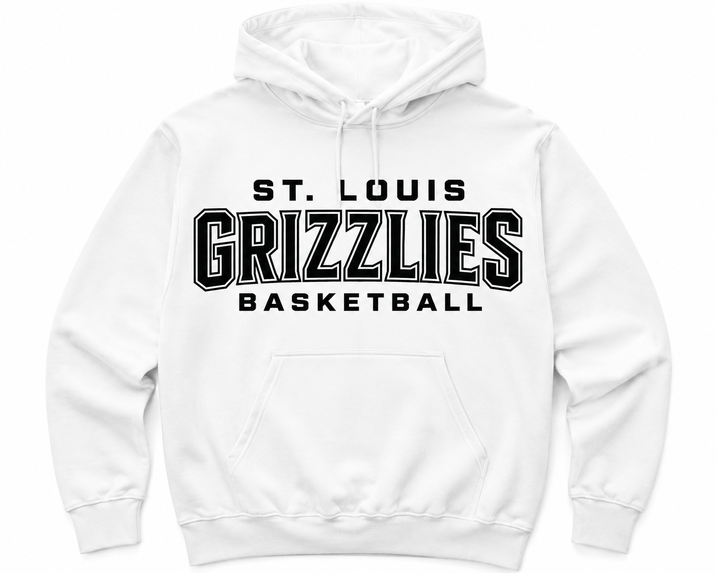 🤍 STL Grizzlies Classic Logo – White