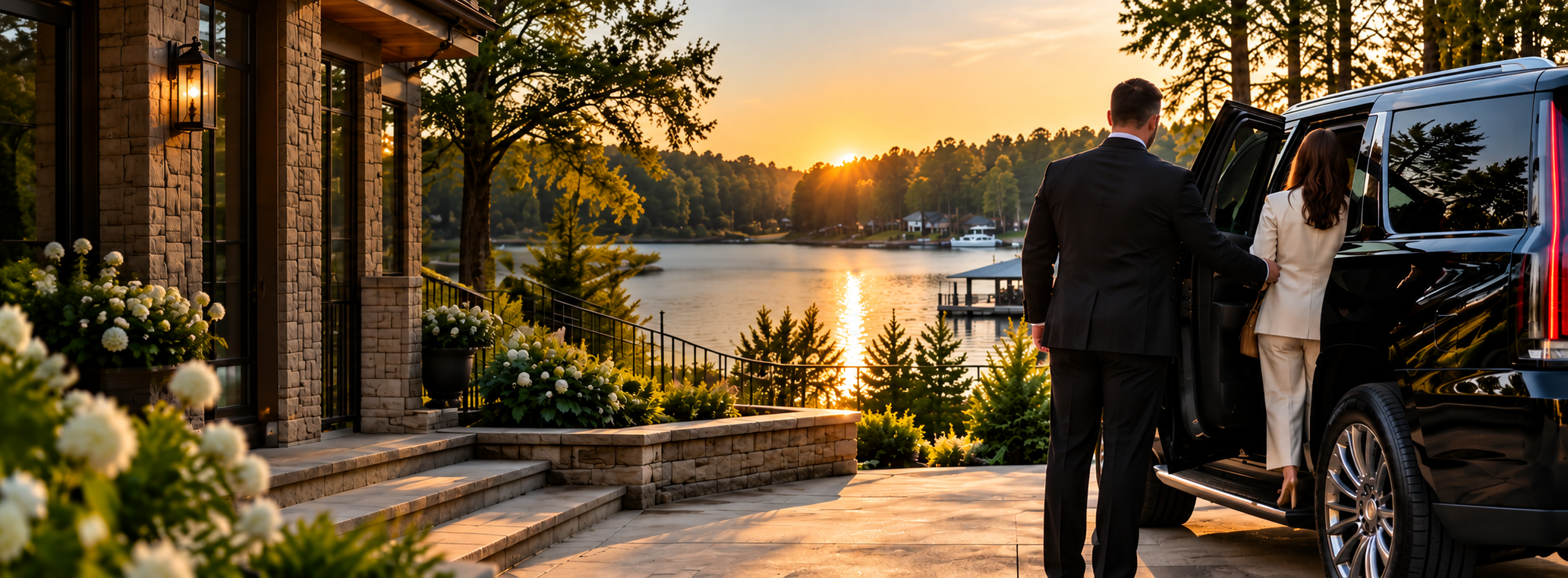 Private transportation from Lake Oconee to ATL and Athens with premium black SUV service
