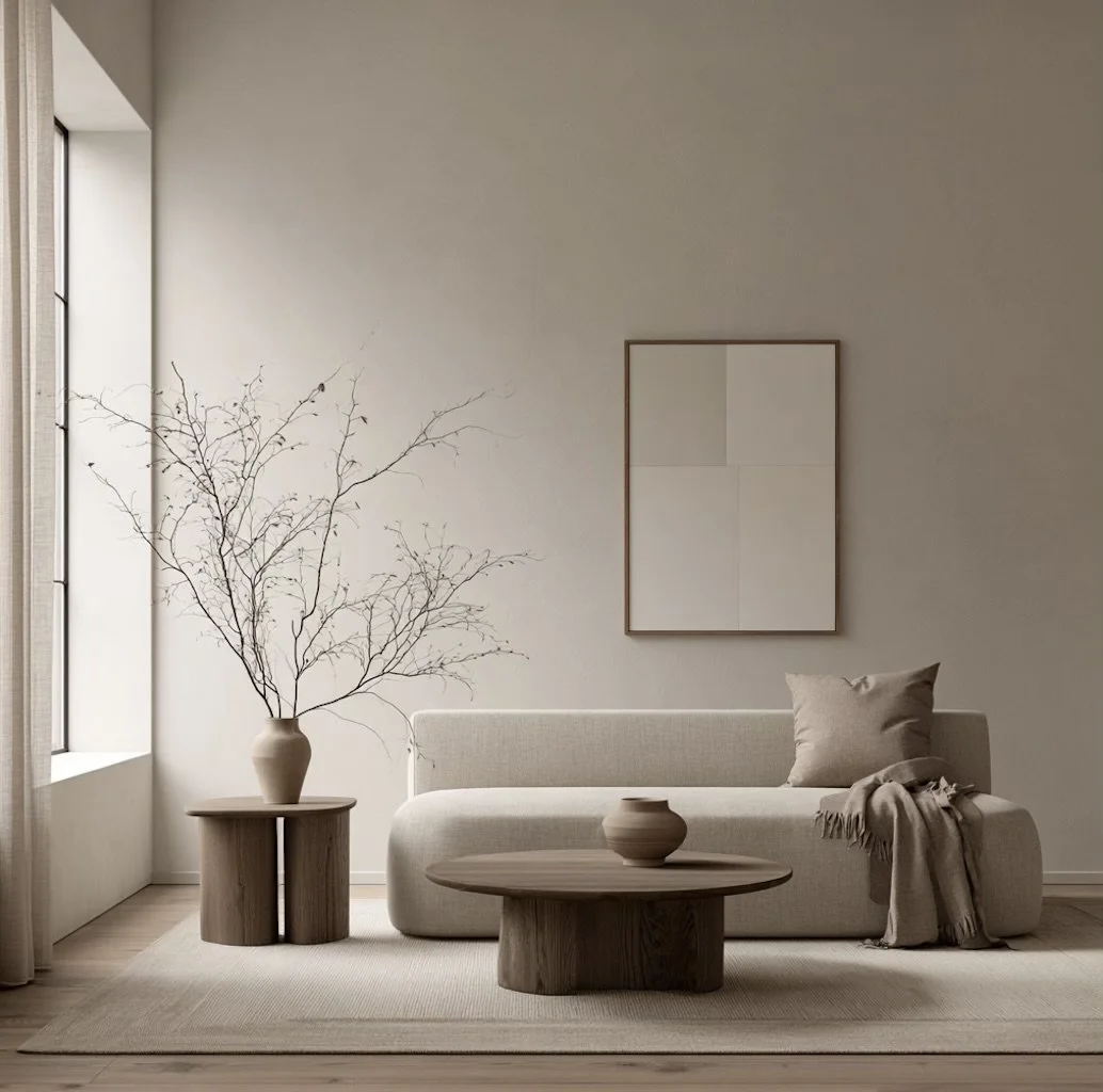 Minimalist living room representing the Space Energetics Process Consult