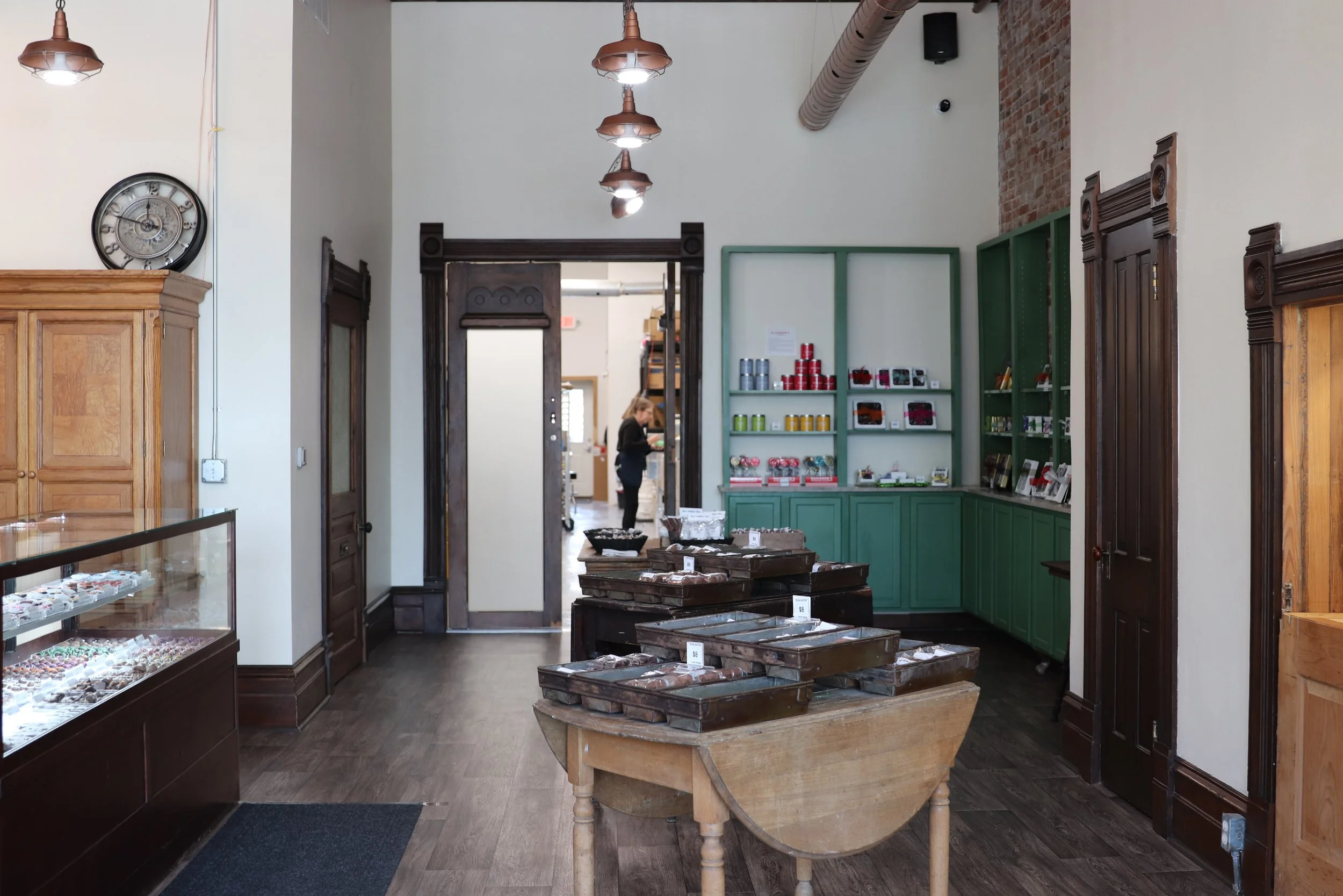 Interior of chocolate shop