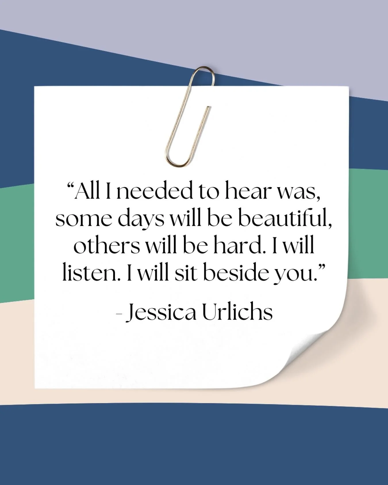 These words from the incredible writer @jessurlichs get to the core of why I am so passionate about perinatal mental health. Imagine how the experience of early motherhood would change if we offered this compassion and space to each other more often.