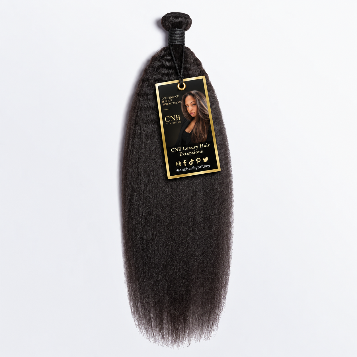 100% Virgin Hair Kinky straight- weft hair bundle of 3