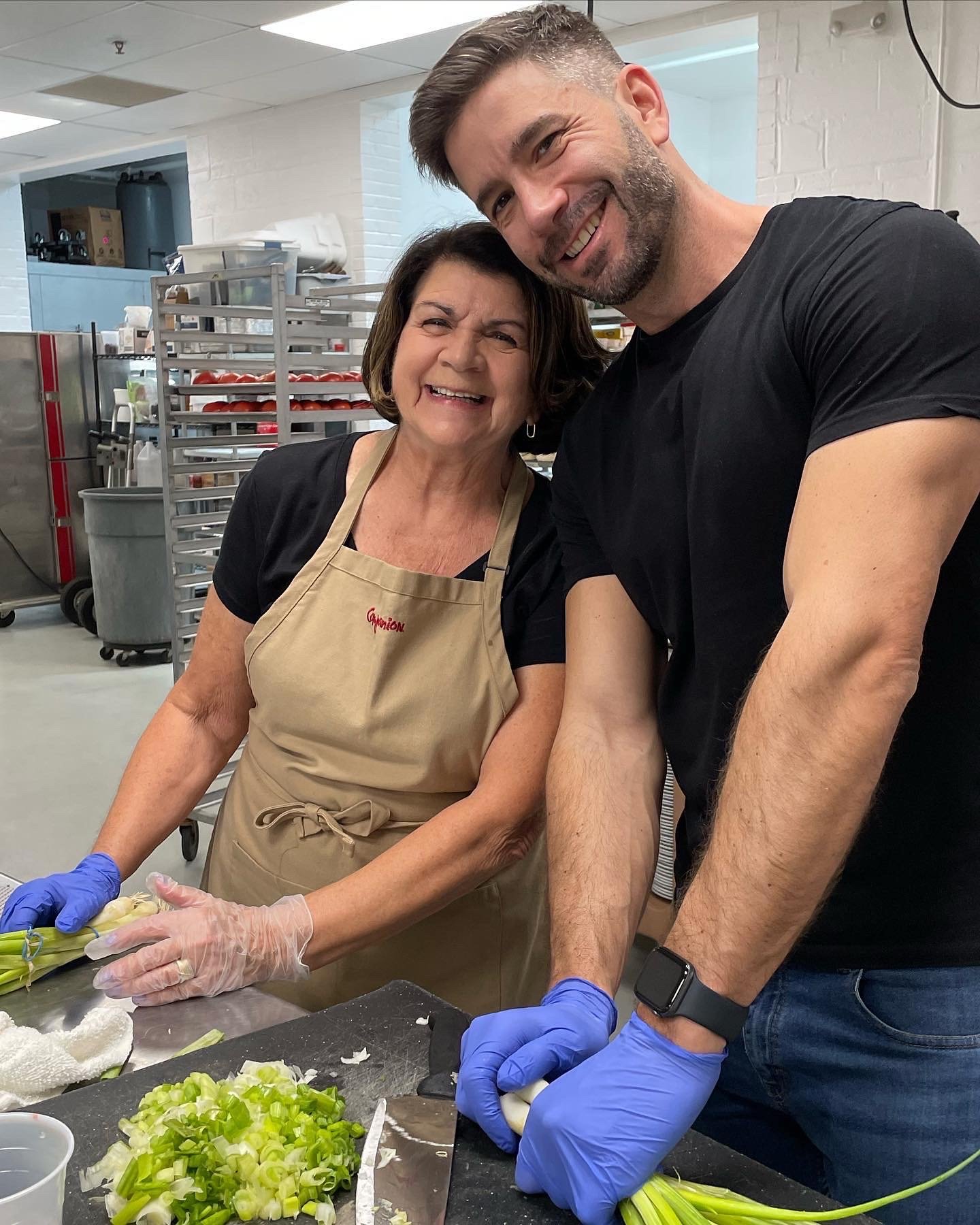 Rose and Andres Fabi _asado prep.JPG