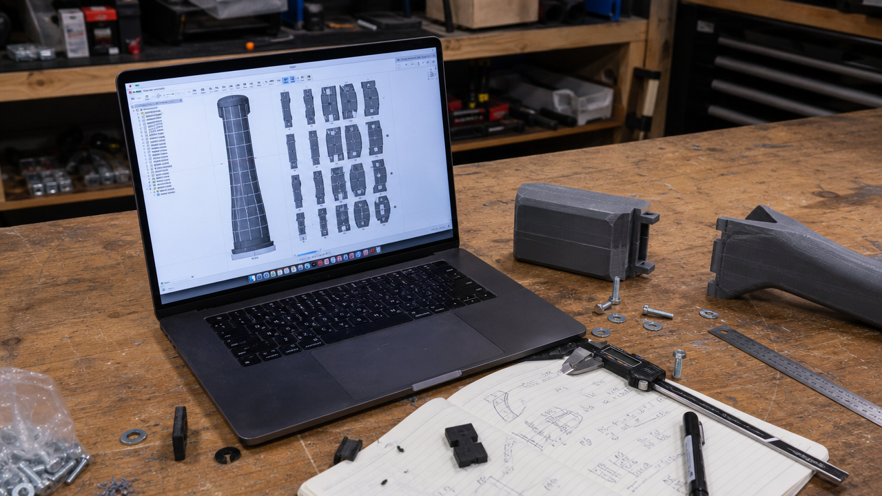 Projektowanie podziału dużego modelu do druku 3D wielkoformatowego
