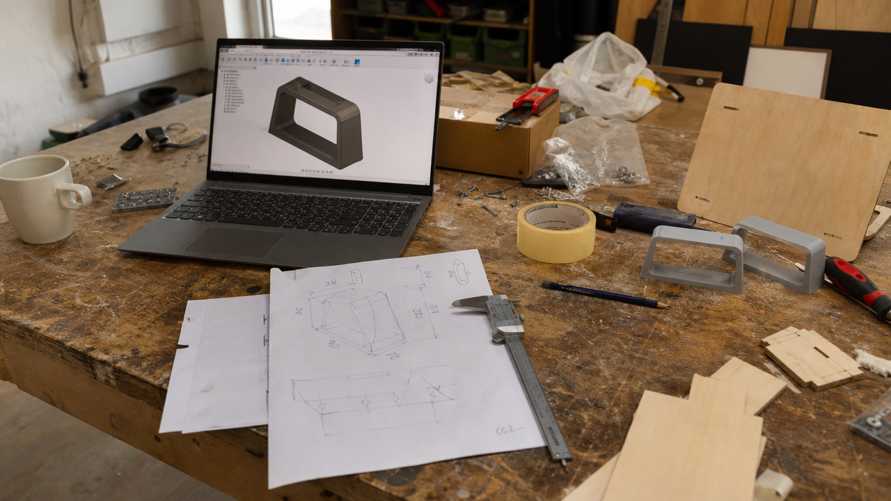 Projektowanie produktu na zamówienie - szkic i model 3D przed produkcją customową