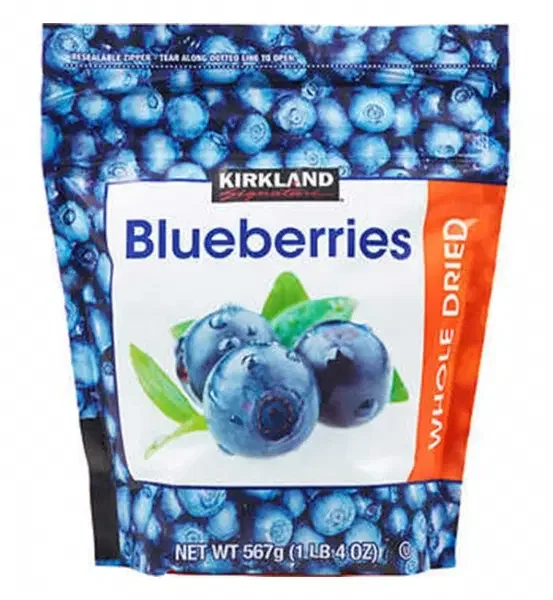 Kirkland Blueberries, Whole Dried