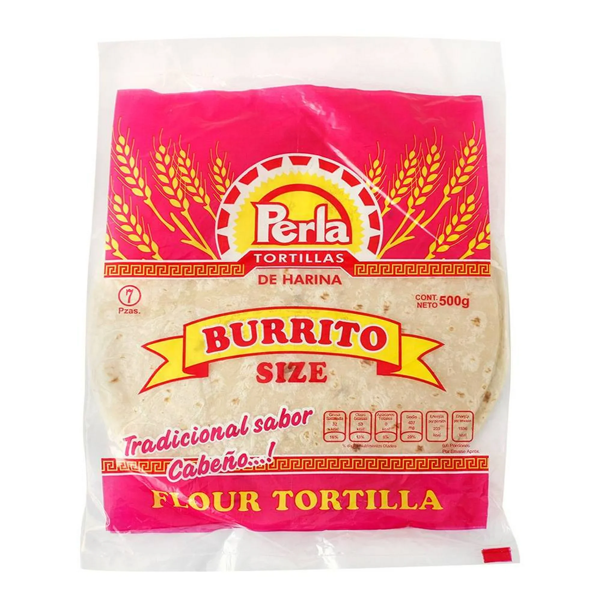 Perla Flour Tortillas, Burrito Size