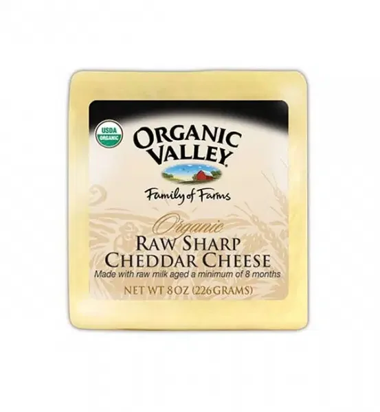 Organic Valley Cheese, Raw Sharp Cheddar