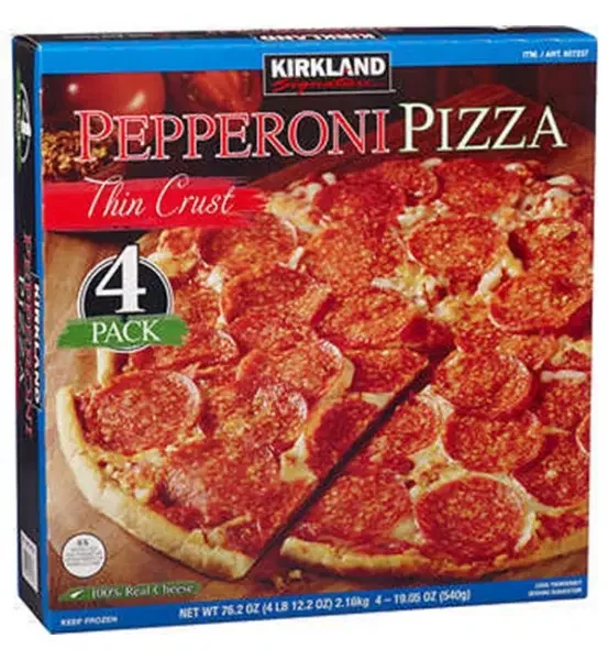 Kirkland Frozen Pizza, Pepperoni Thin Crust