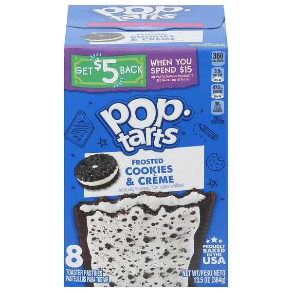 Pop Tarts Froasted  Cookies and Creme