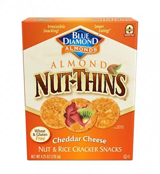 Blue Diamond Almond Nut-Thins Crackers, Cheddar Cheese