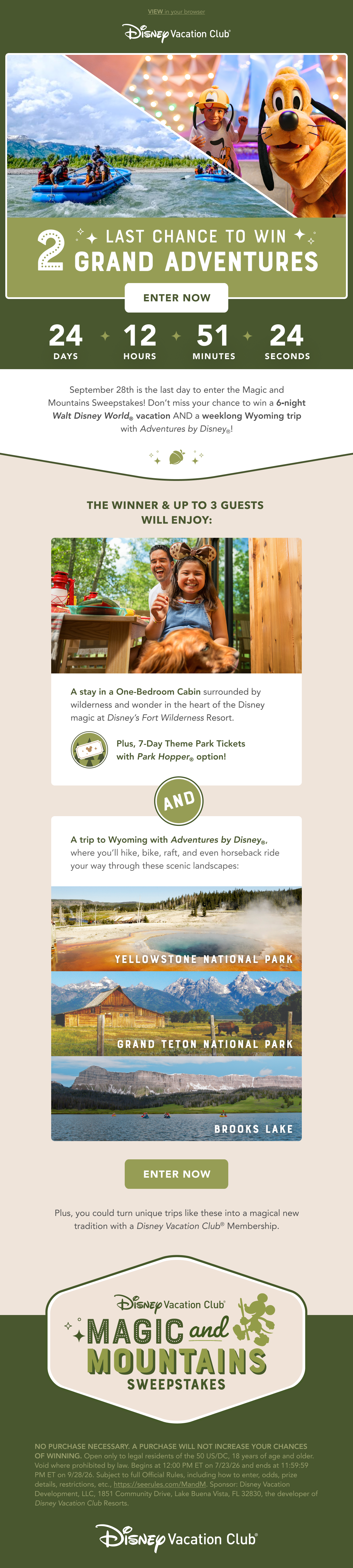 Magic and Mountains last chance email