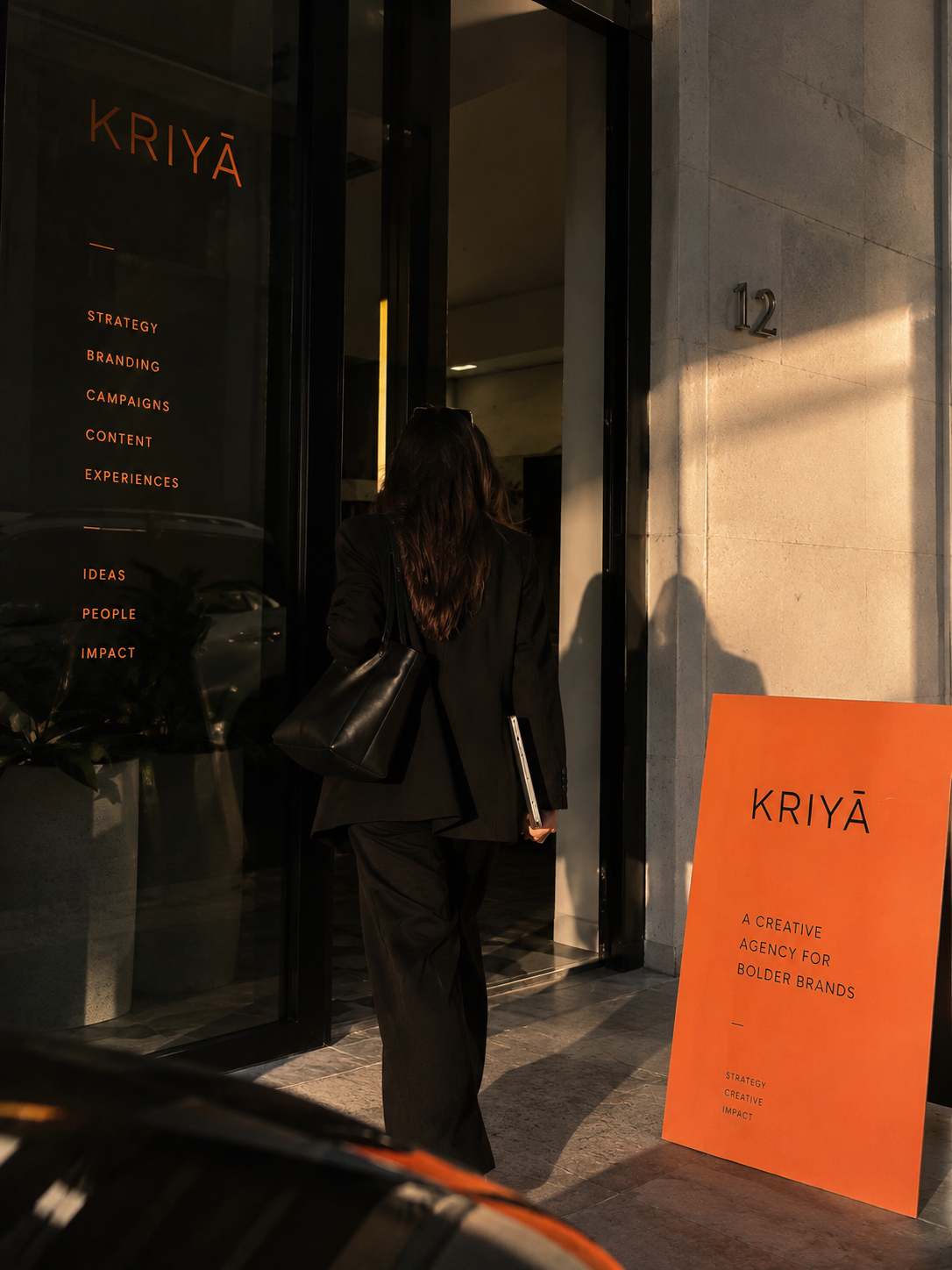Universo criativo da Kriyā Projects ligado a estratégia, branding, campanhas, conteúdo e experiências de marca.