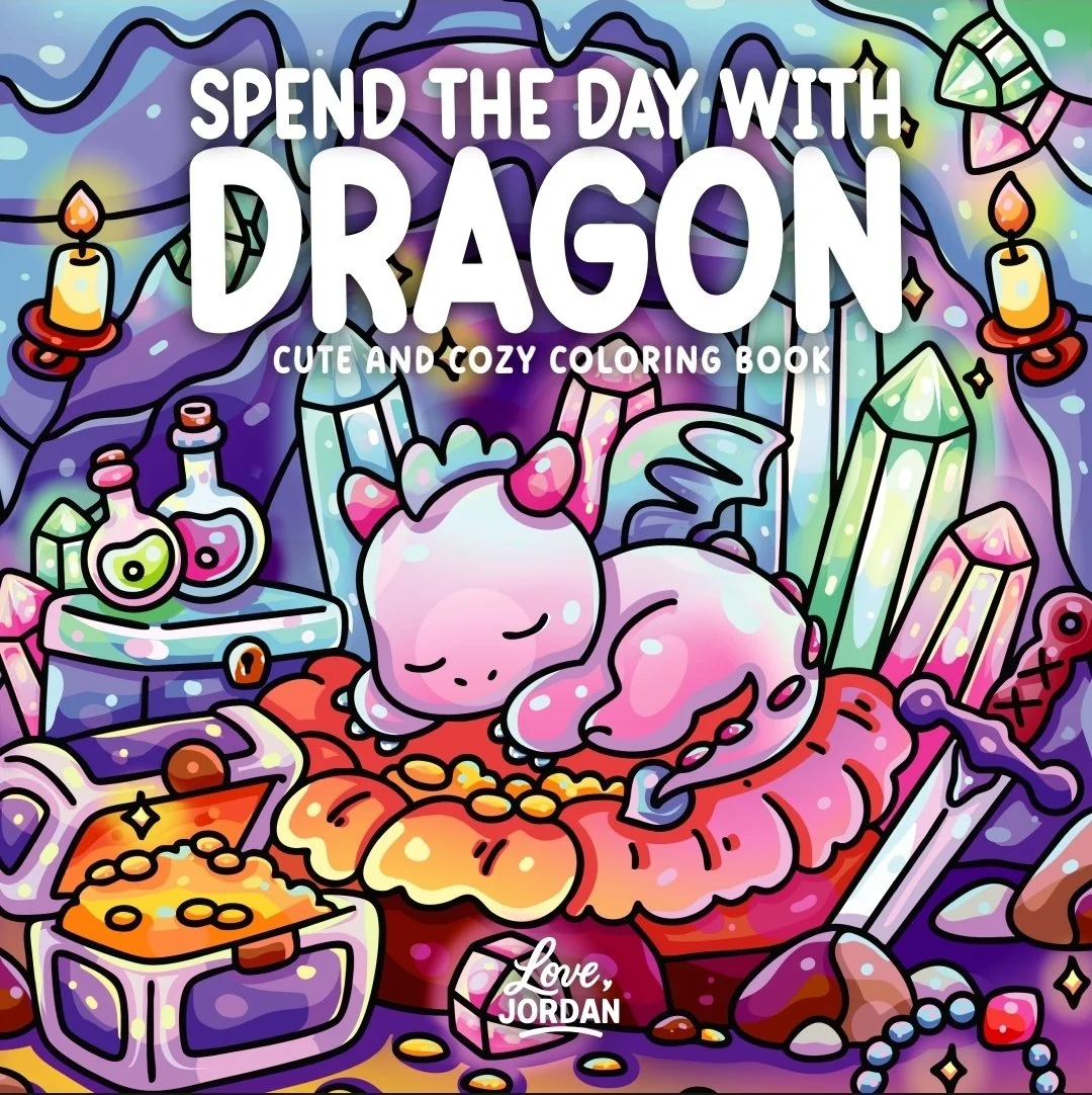 Spend The Day With Dragon ~ Cute And Cozy Coloring Book
