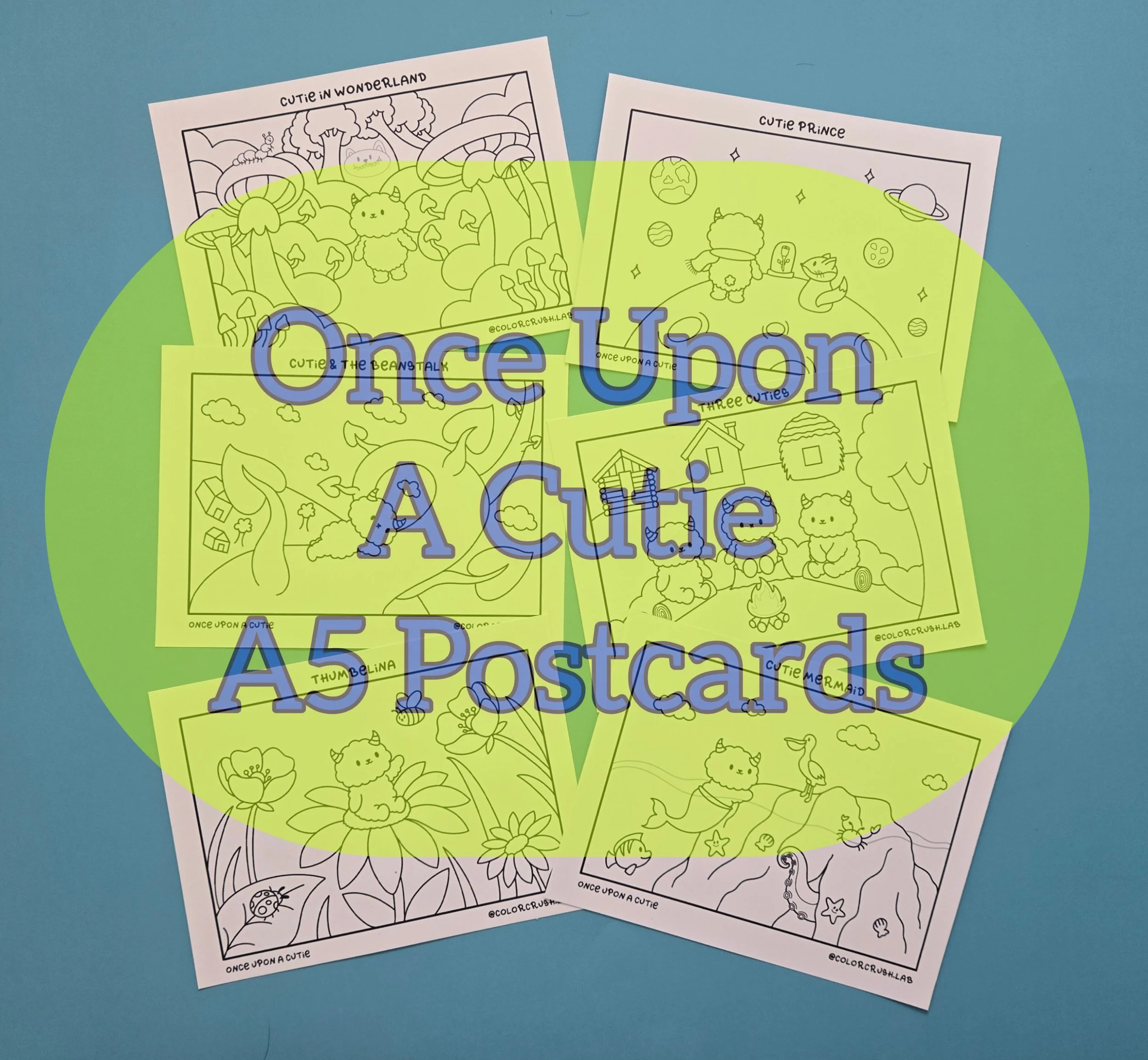 Once Upon A Cutie A5 Postcards