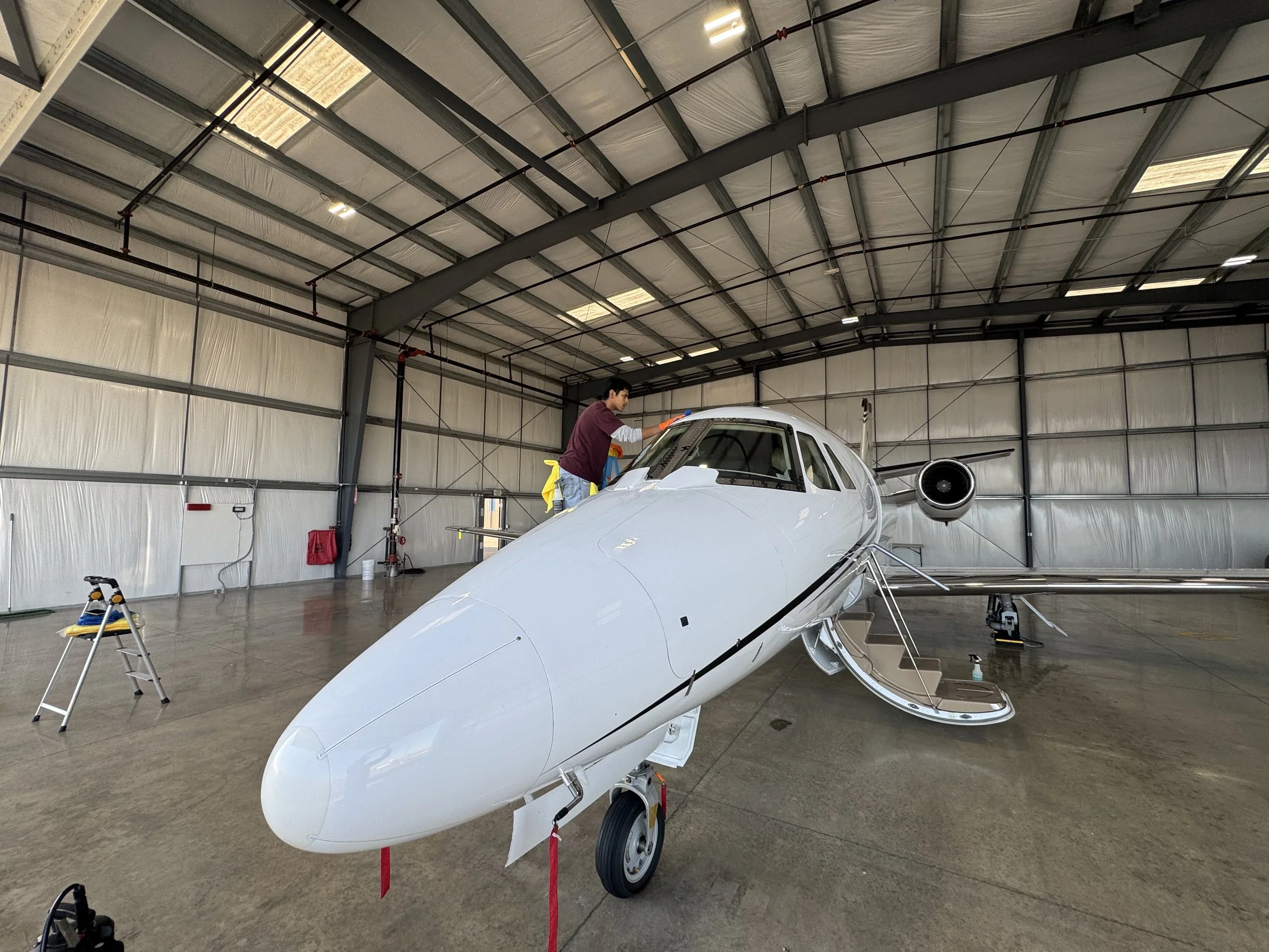exterior aircraft detailing in Santa Barbara, San Luis Obispo, Paso Robles, Oxnard, Camarillo, Santa Ynez, Santa Maria, Van Nuys, Burbank, Long Beach