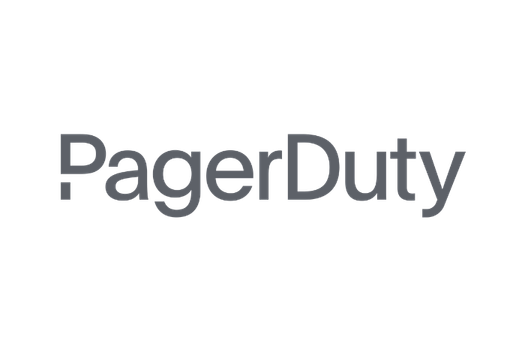 Logotipo de PagerDuty con texto en color gris con fondo blanco.