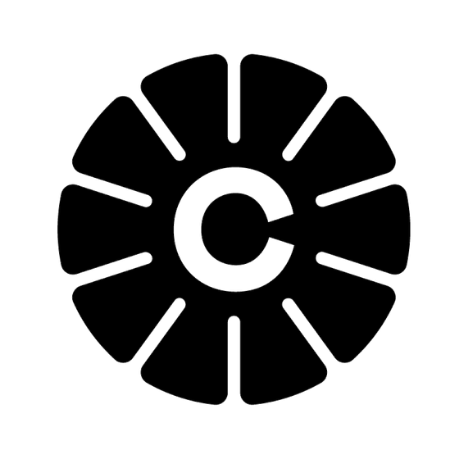 Logo con letra 'C' en el centro y 12 segmentos en forma de círculo