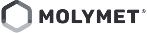 Logotipo de Molymet con icono hexagonal y texto