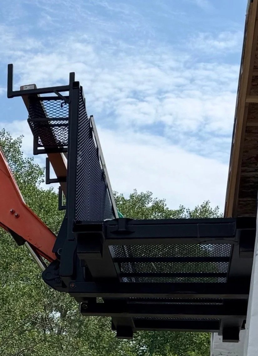 Material rack attachment for telehandler
