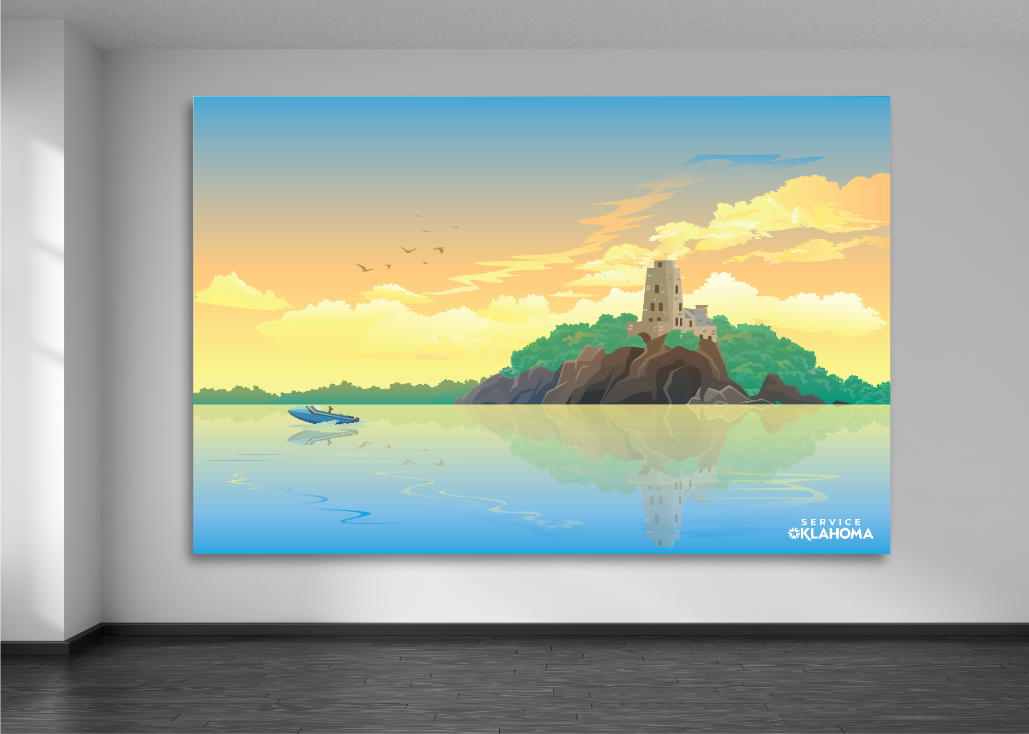 The Tucker Tower at Lake Murry in Ardmore, Oklahoma. 