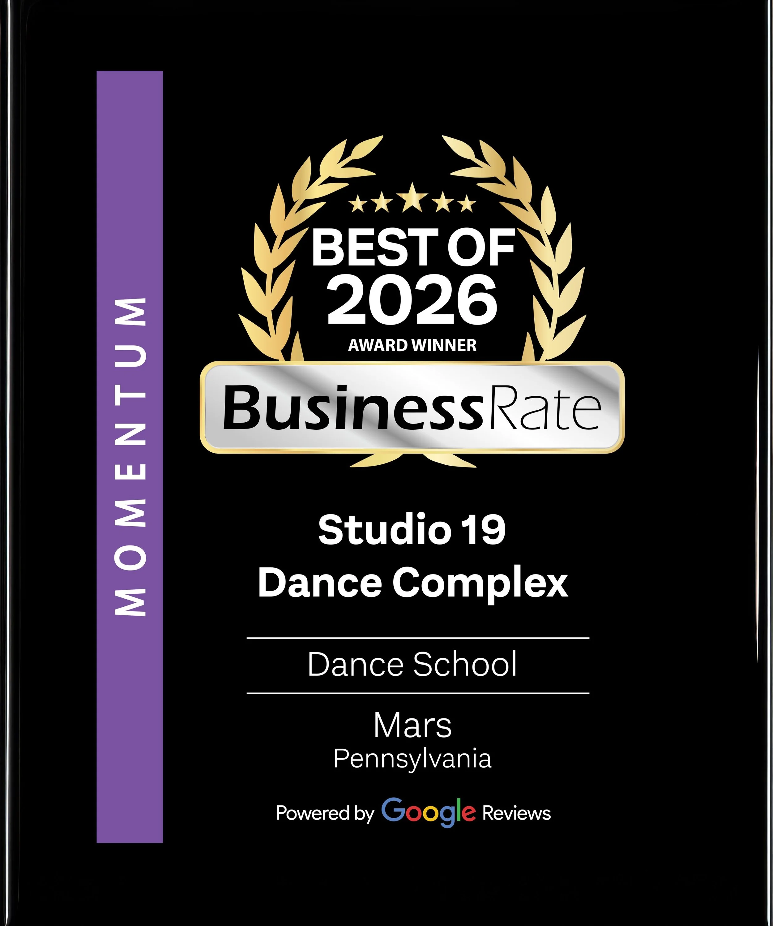 Results are in! Congratulations to the whole team! Voted Best Dance Studio in Mars! Looking forward to another award-winning season!