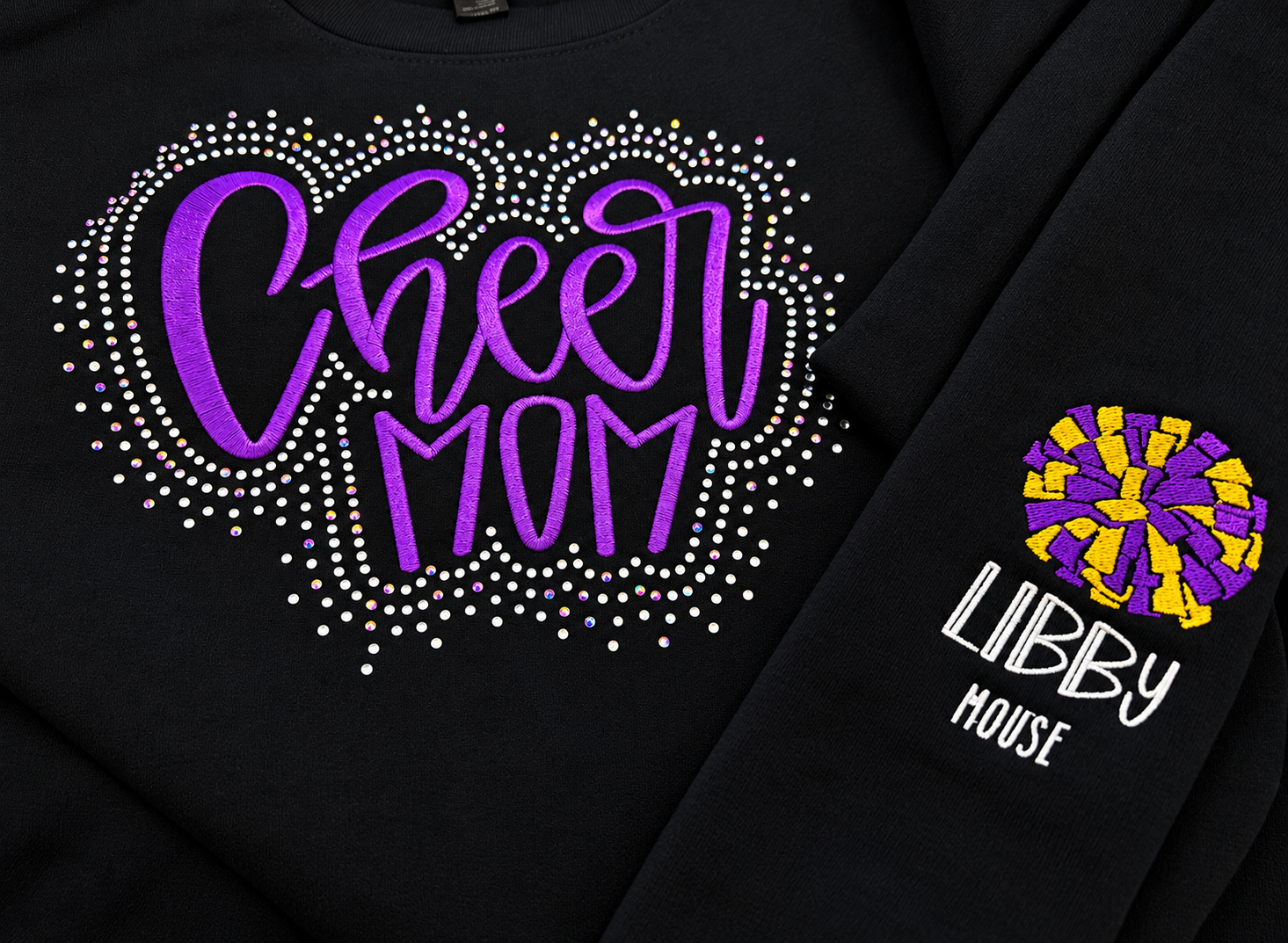 Purple Cheer Mom Rhinestone Sweatshirt.png