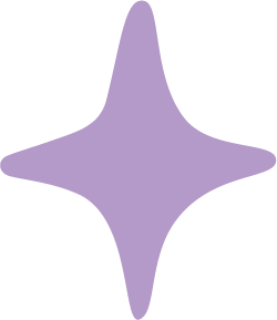 A purple star-shaped design with rounded edges and a symmetric, abstract form.