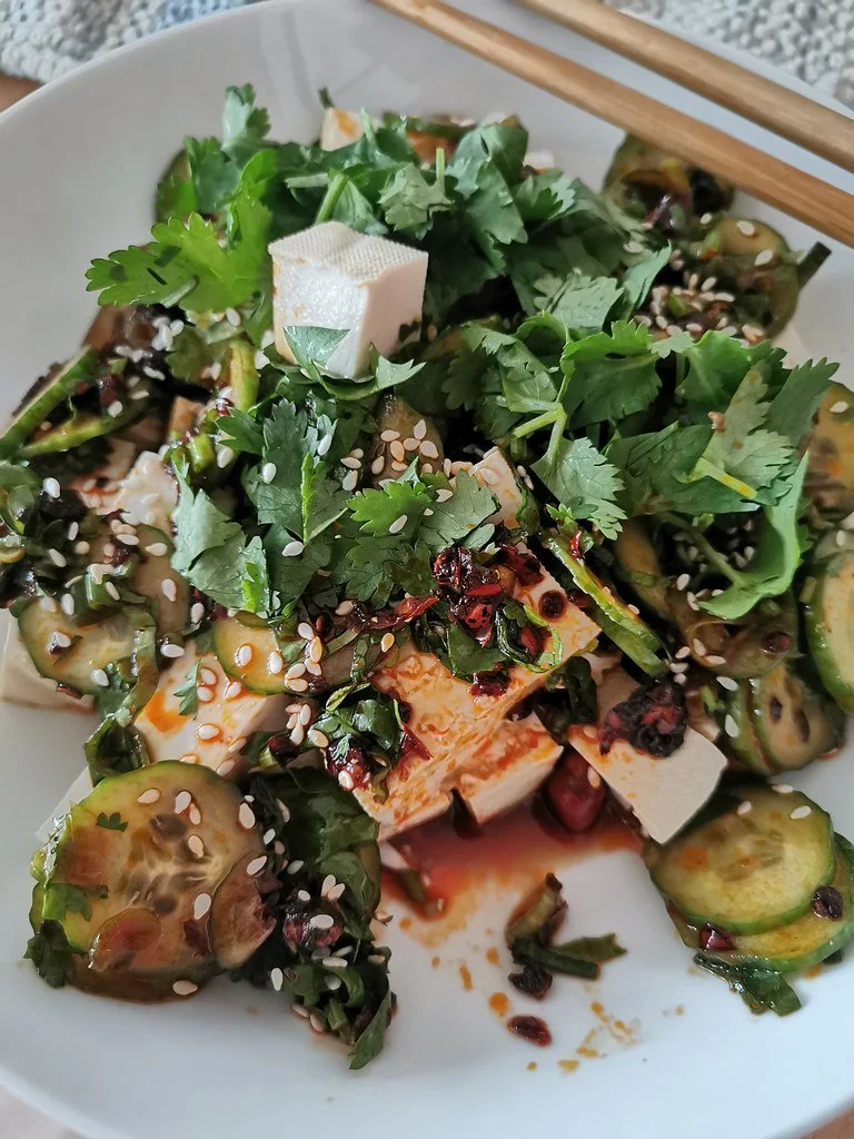 Chilled Tofu (cucumber and chili oil) - Excite