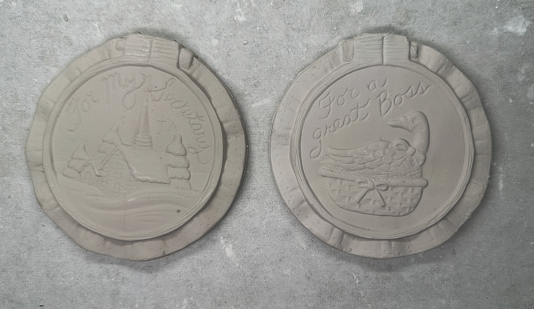 1985 Vintage Dona's Boss and Secretary Pottery Mold D285