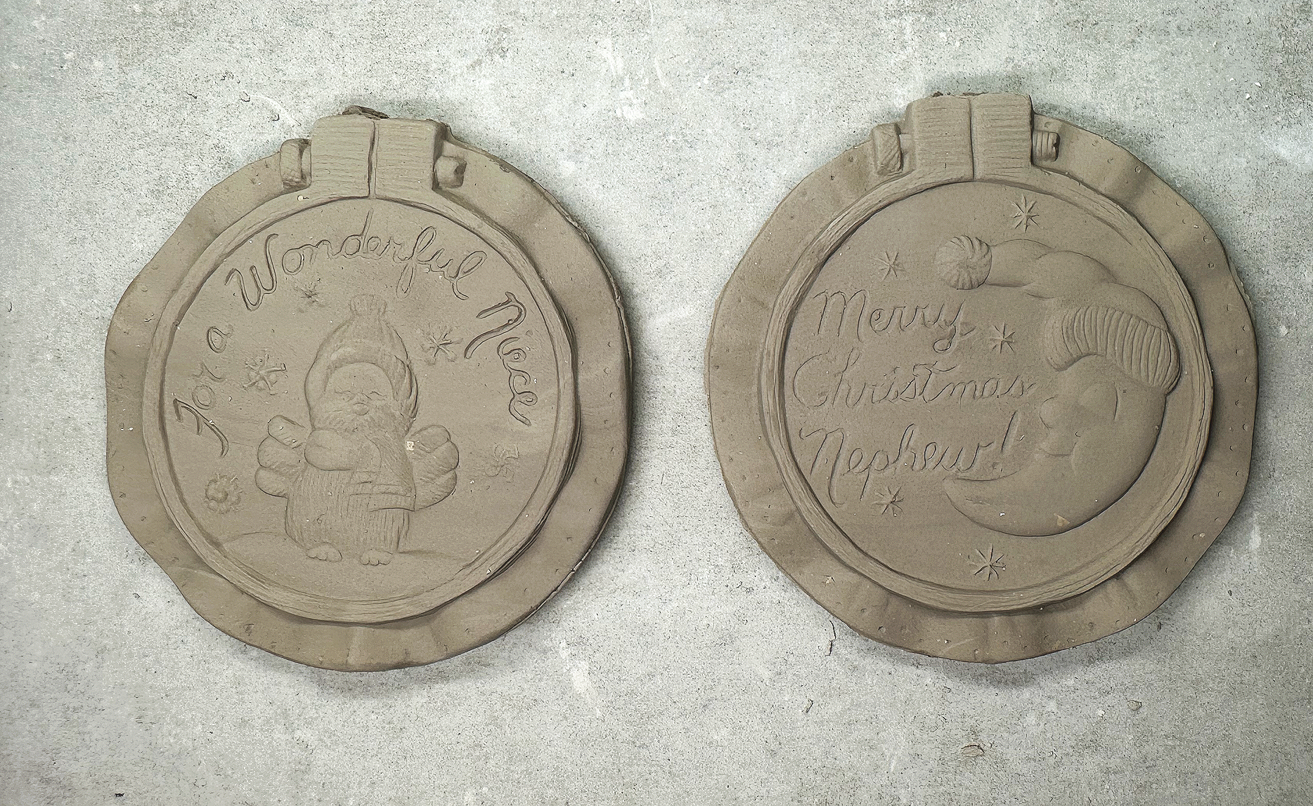 1984 Vintage Dona's Niece and Nephew Pottery Mold D171