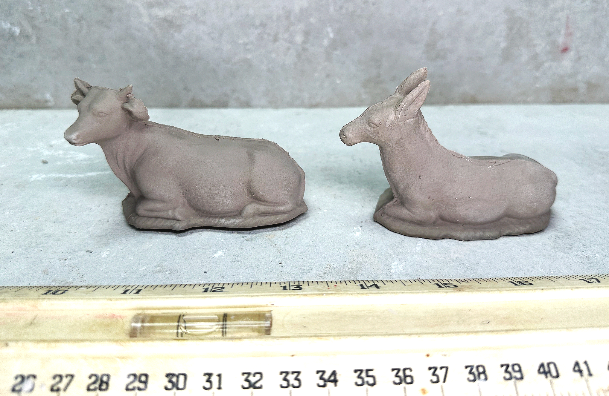 1985 Vintage Riverview Donkey and Cow Pottery Mold 351
