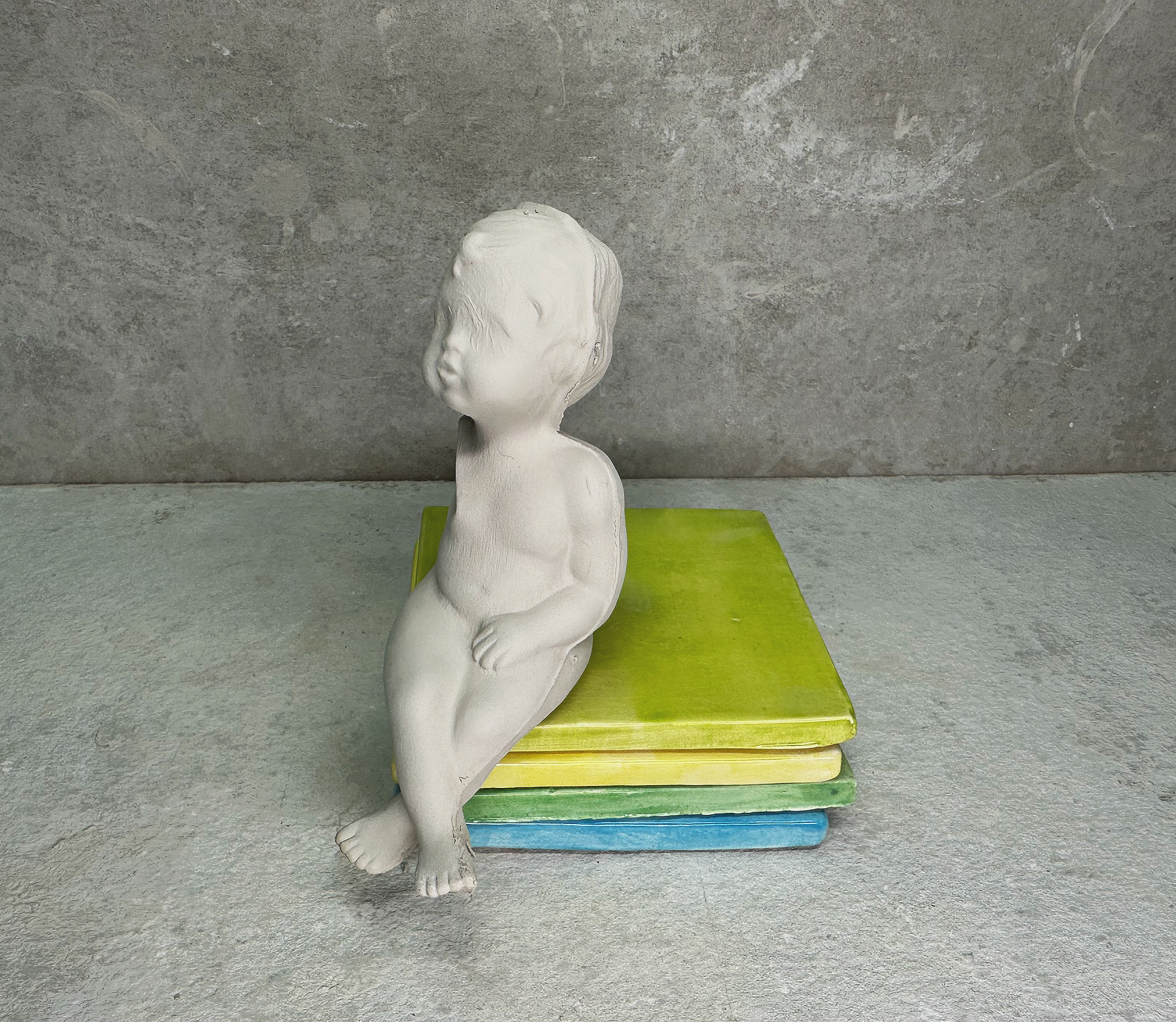 1989 Vintage Scioto Cherub Blowing Kisses Pottery Mold 1740