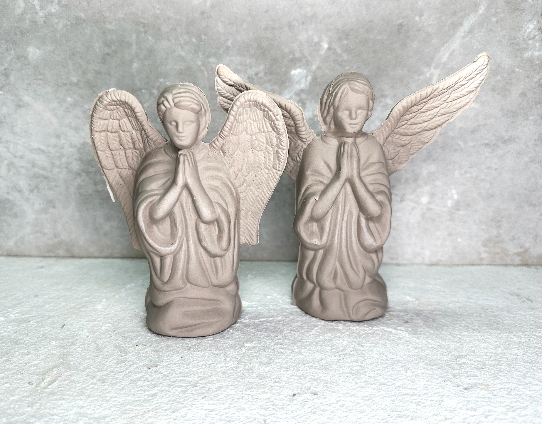 1995 Vintage Rocking Horse 2 Angels Pottery Mold 1238