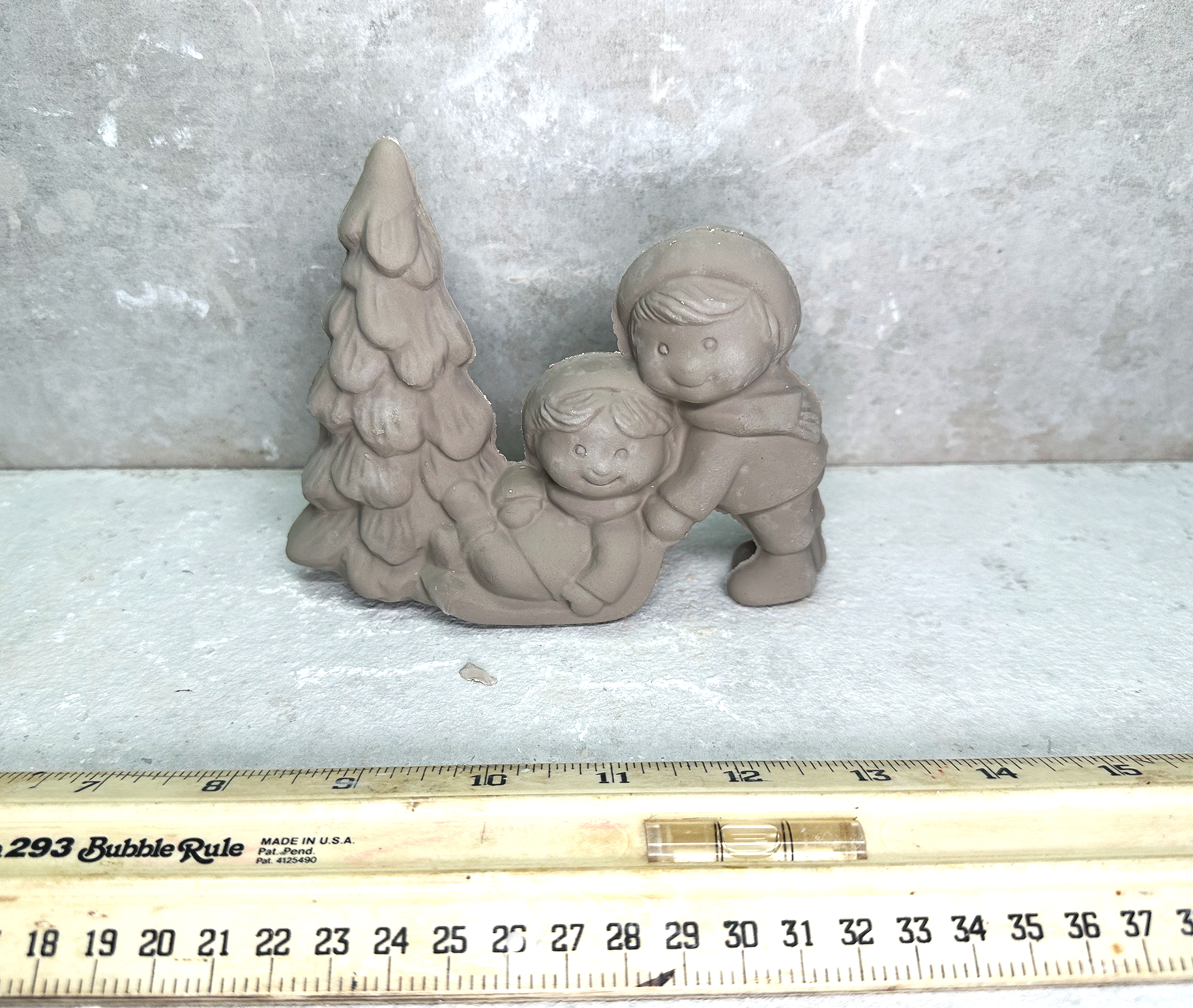 Vintage Midwest Children by the Tree Pottery Mold 318