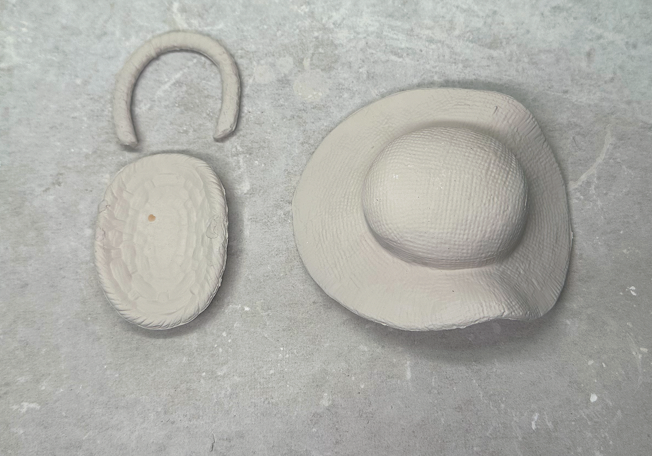 1987  Vintage Scioto Straw Hat and Basket Pottery Mold S1397