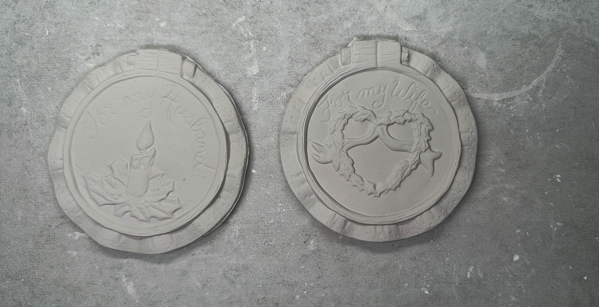 1985 Vintage Dona's Husband and Wife Pottery Mold D290