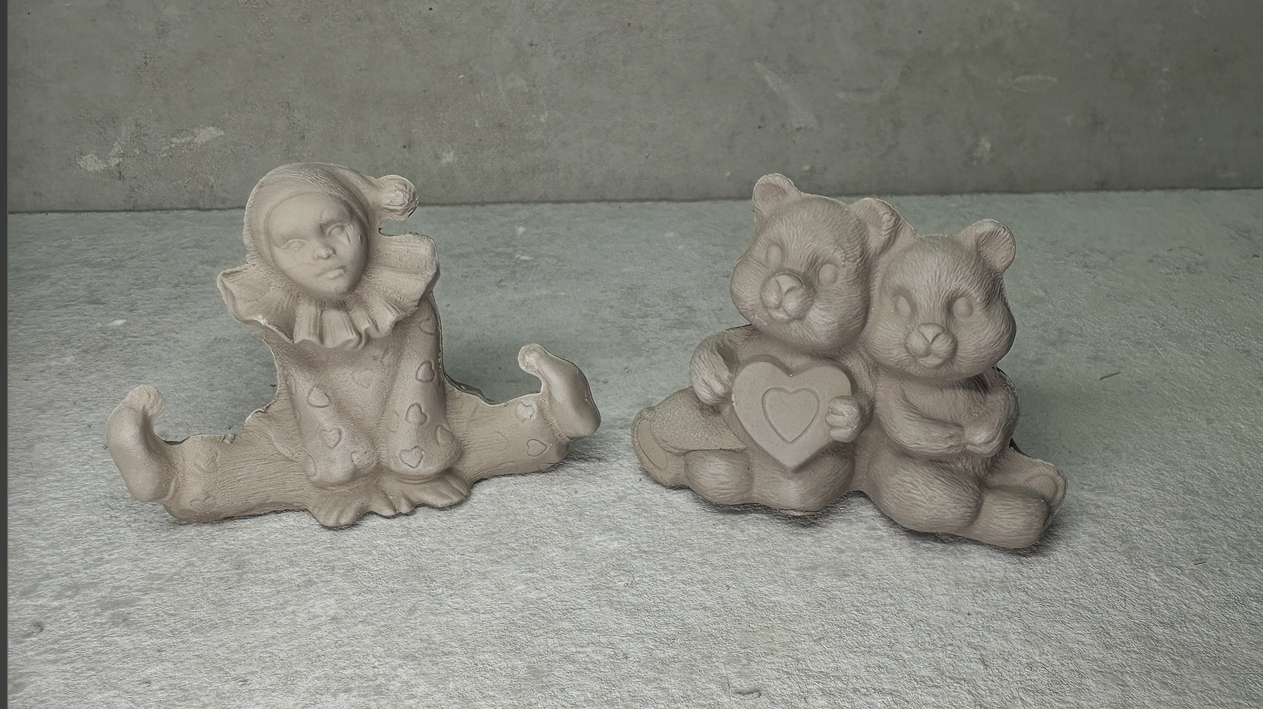Byron B3134 Bears and Clown Vintage Pottery Mold