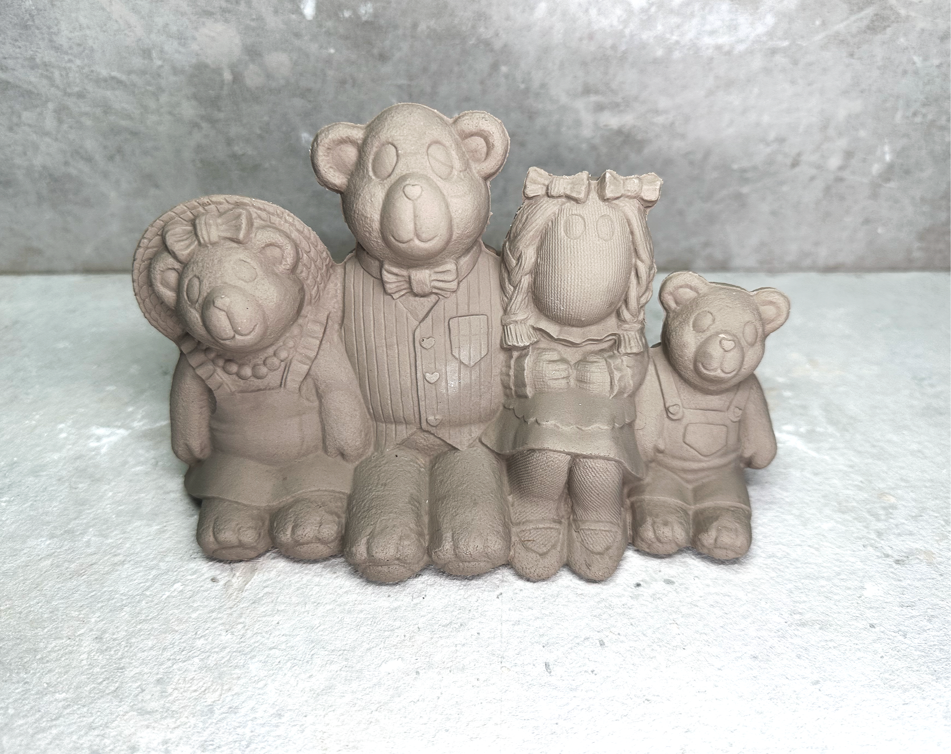 1990 Vintage Duncan Teddy Bear Doll Pottery Mold DM1198