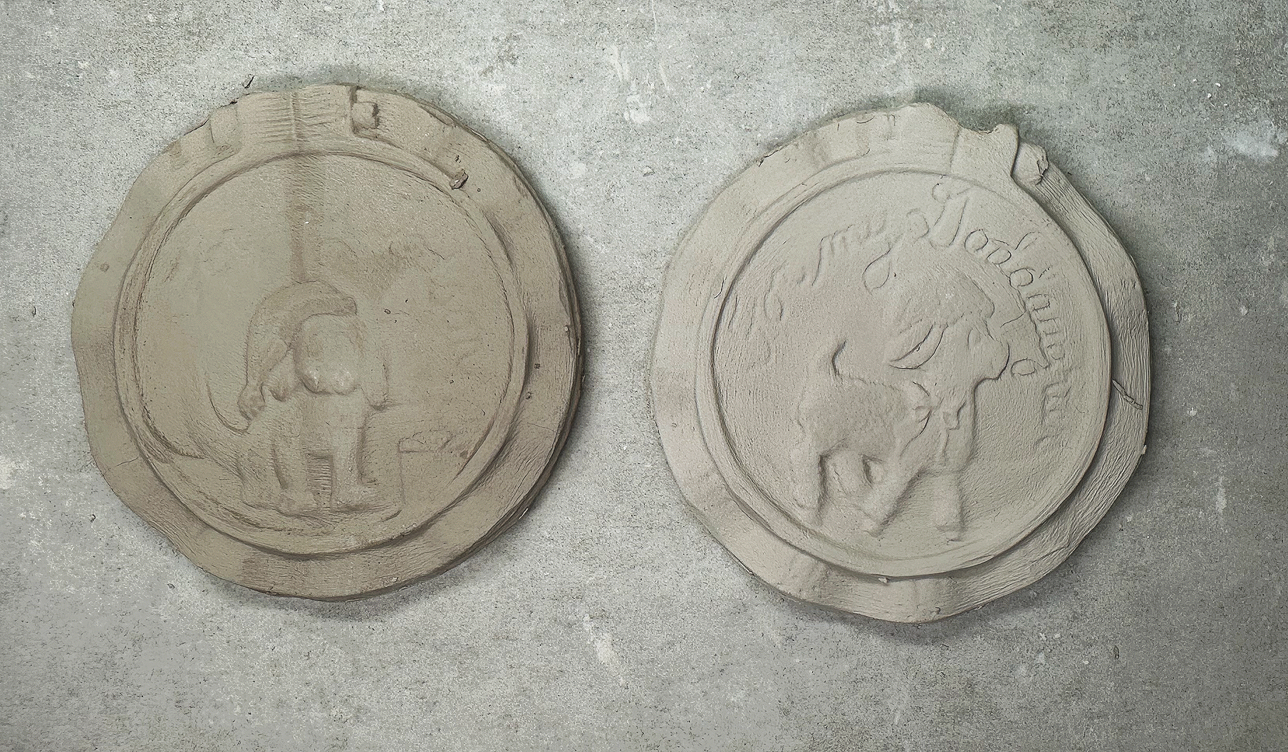 1985 Vintage Dona's Goddaughter and Godson Pottery Mold D286