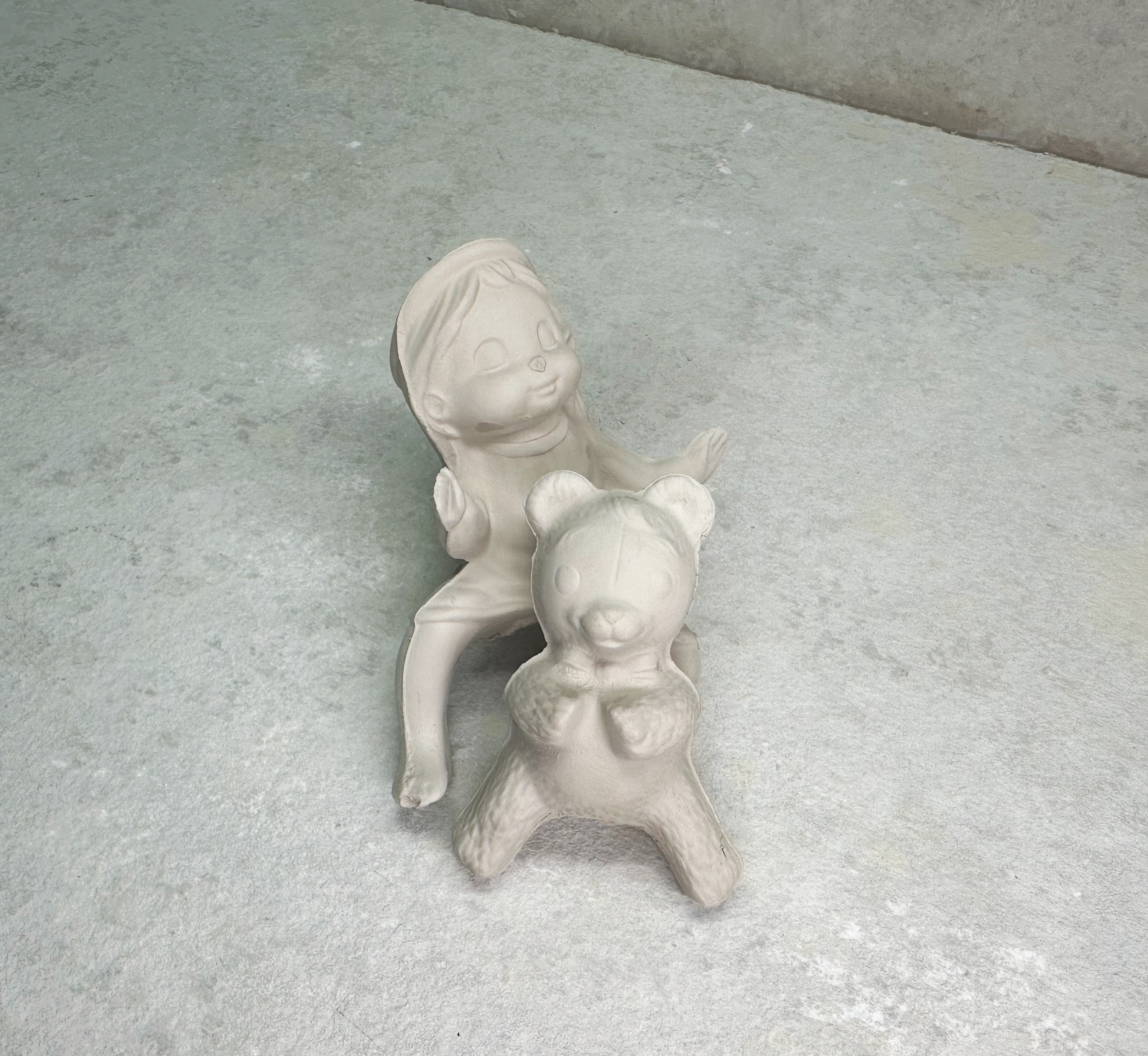Vintage Kimple Angel with Teddy Bear Pottery Mold 842