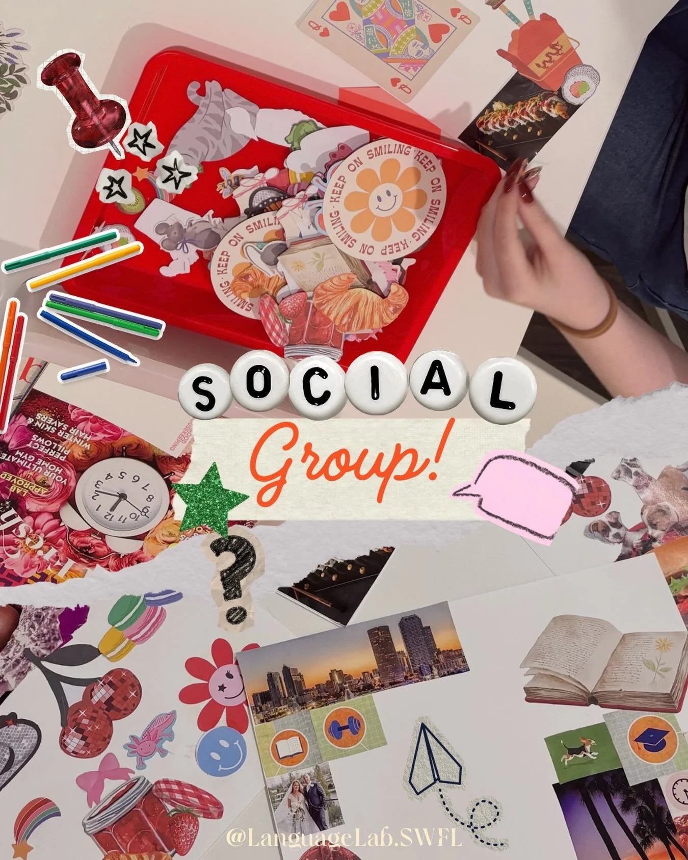 Friday afternoons are better with new friends! We had so much fun in our social communication group this week. 💖 #socialcommunication #slp #moodboardaesthetic #speechtherapist