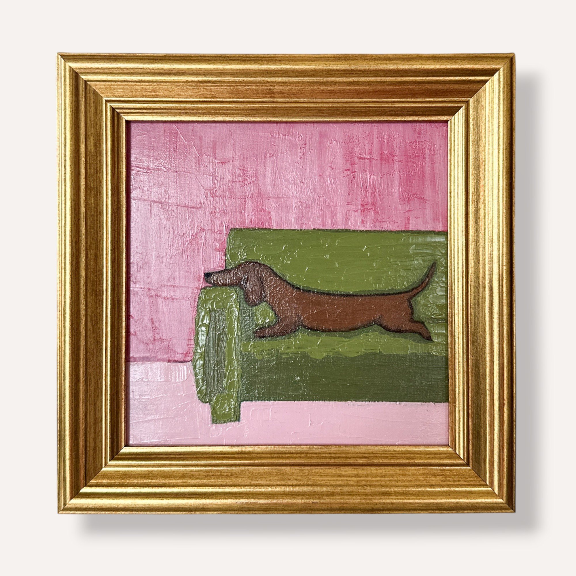 Lounging Dachshund · 5×5 / 6×6 / 8×8