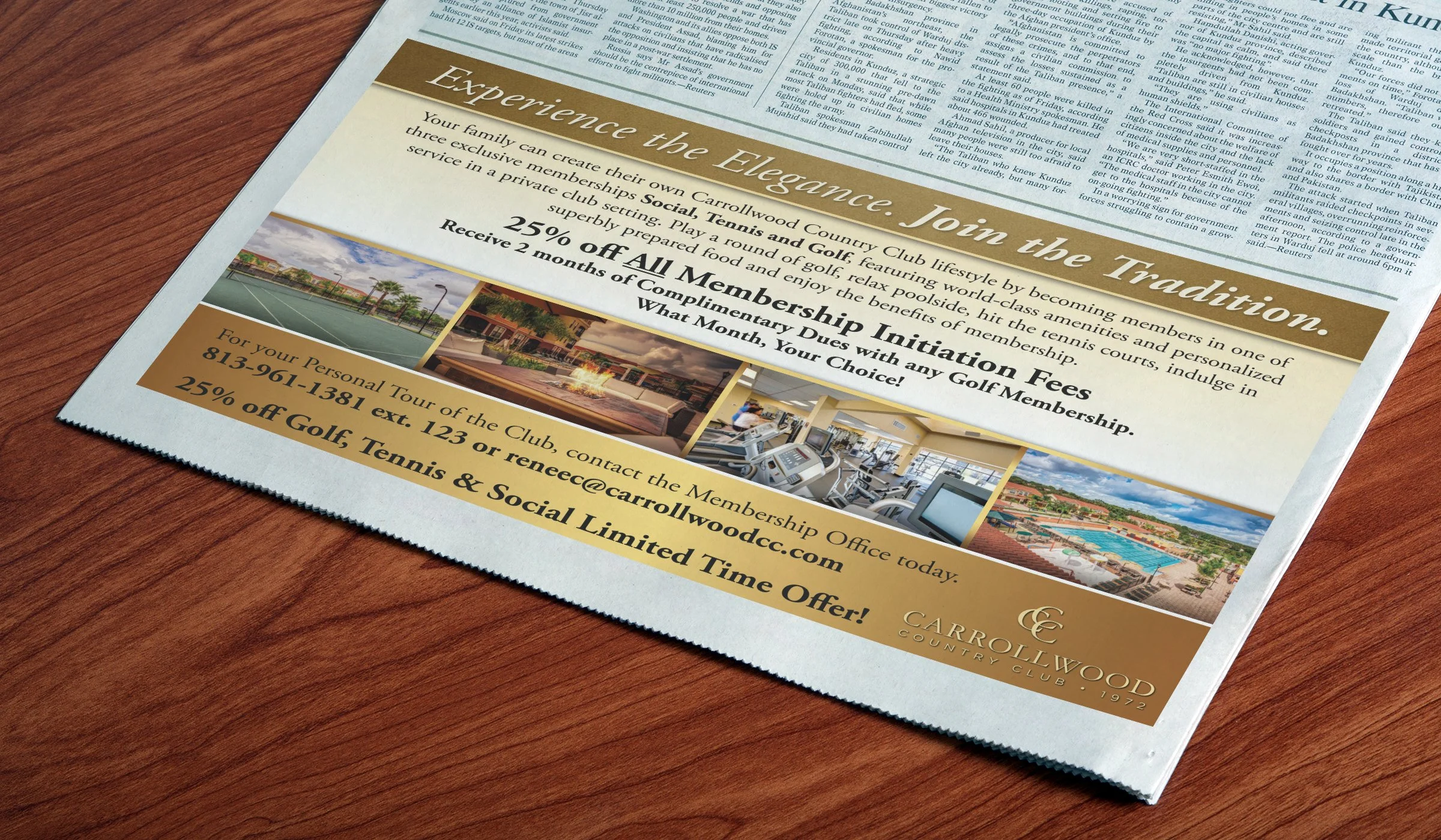 Carrollwood Country Club | Advertising Design