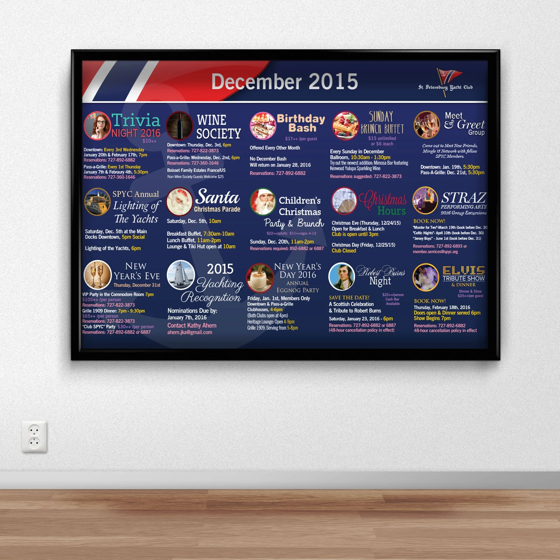 St. Pete Yacht Club | Calendar Design | Poster Design