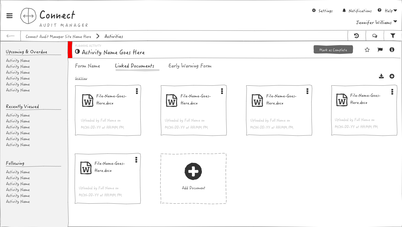 CAM - Documents management area