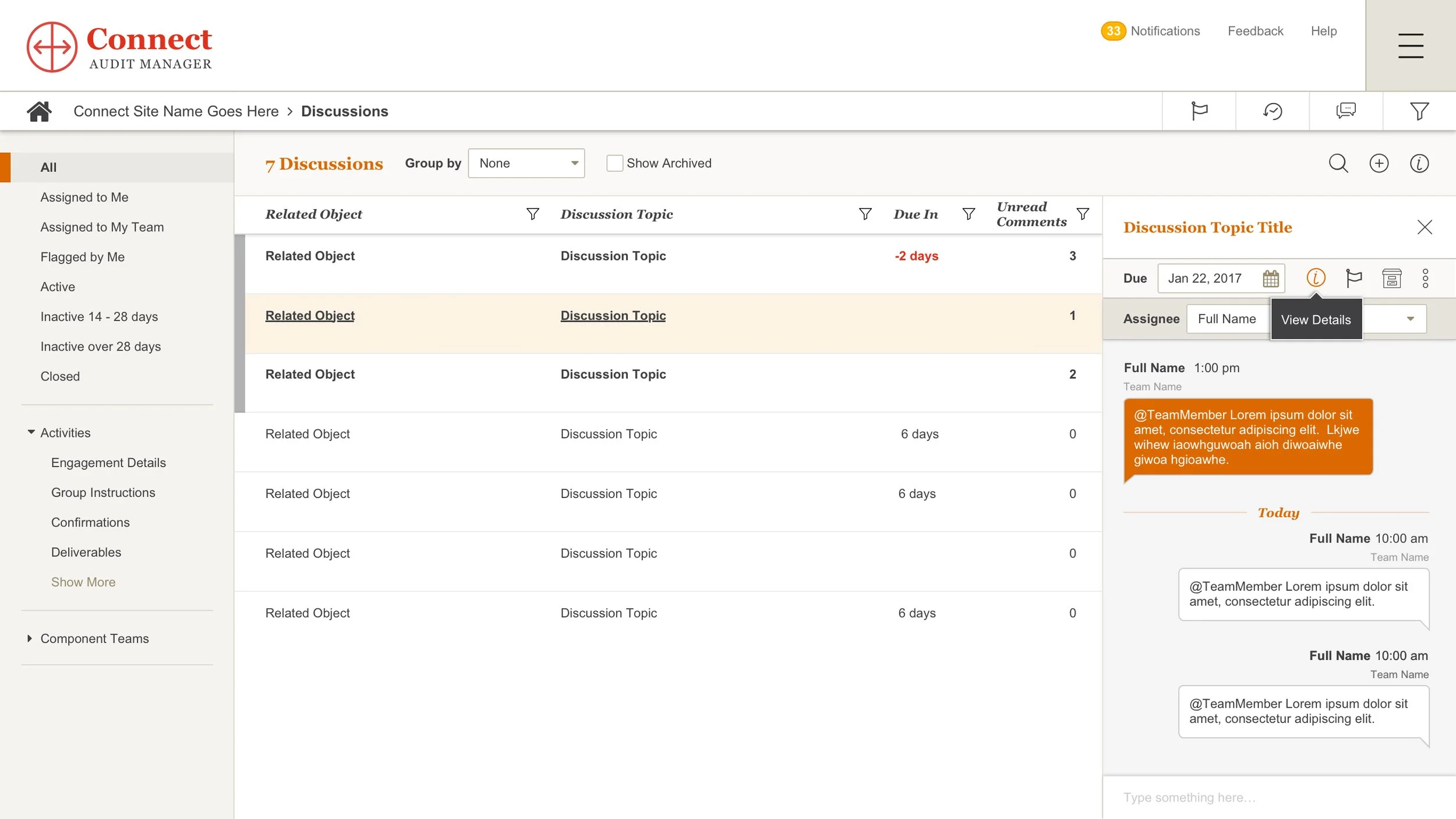 CAM - Discussion board