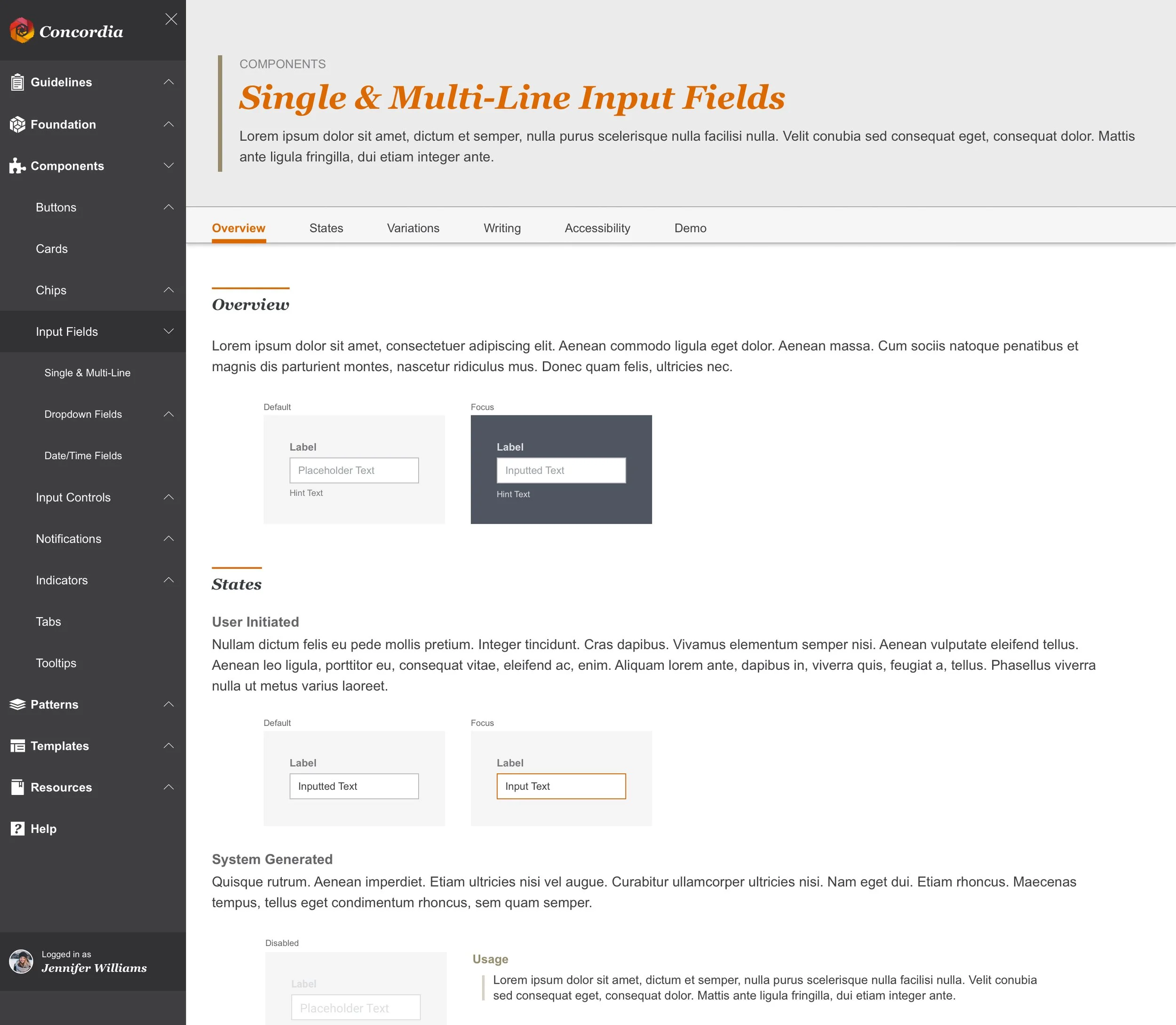 Design Language - Input Fields Preview
